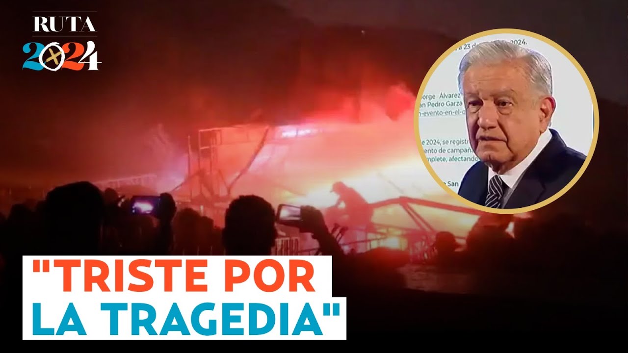 AMLO env&iacute;a el p&eacute;same a familiares de las v&iacute;ctimas tras ca&iacute;da de templete de mitin de MC en NL