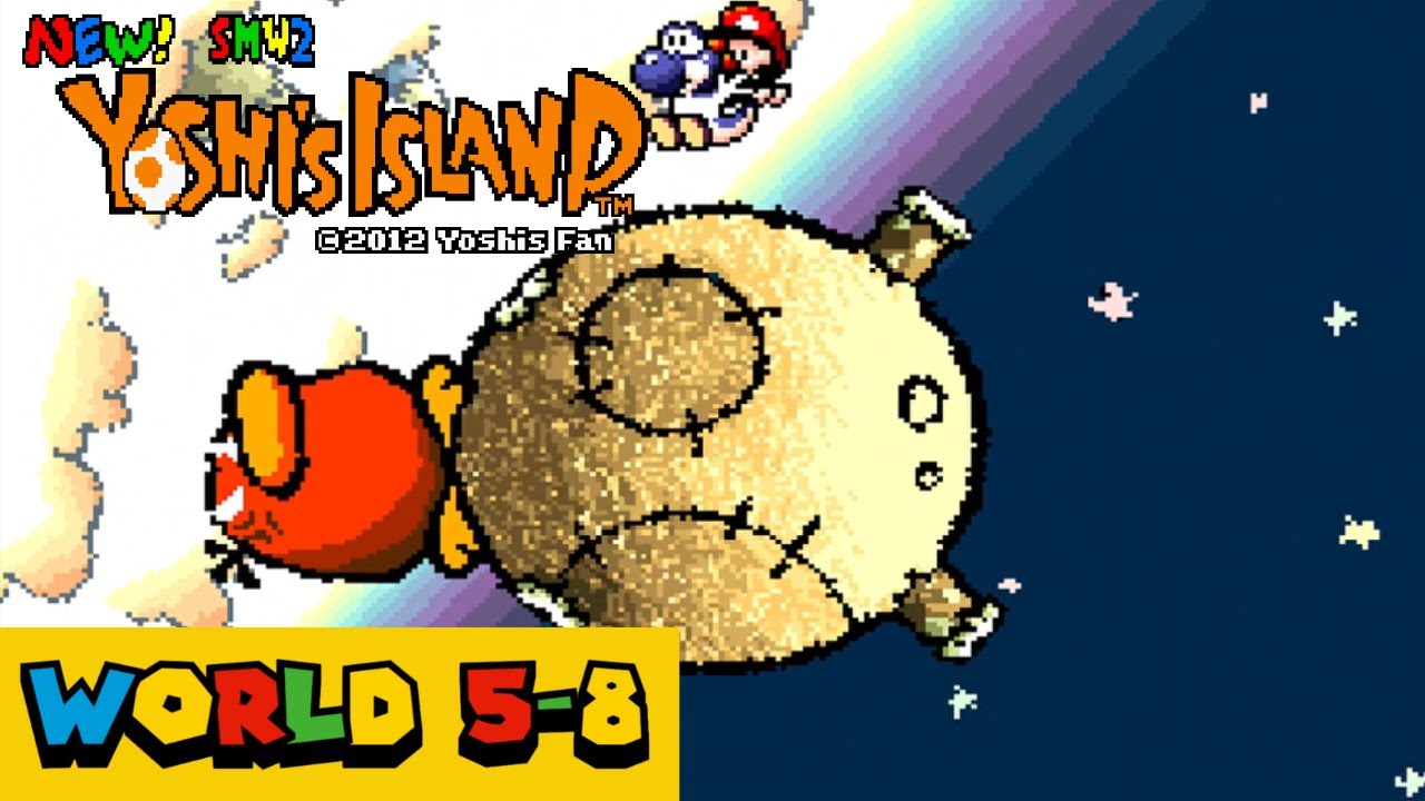 WE'RE GOING TO THE MOON!!🌕| New SMW2 Yoshi&rsquo;s Island: 5-8: Rube The Raven's Castle