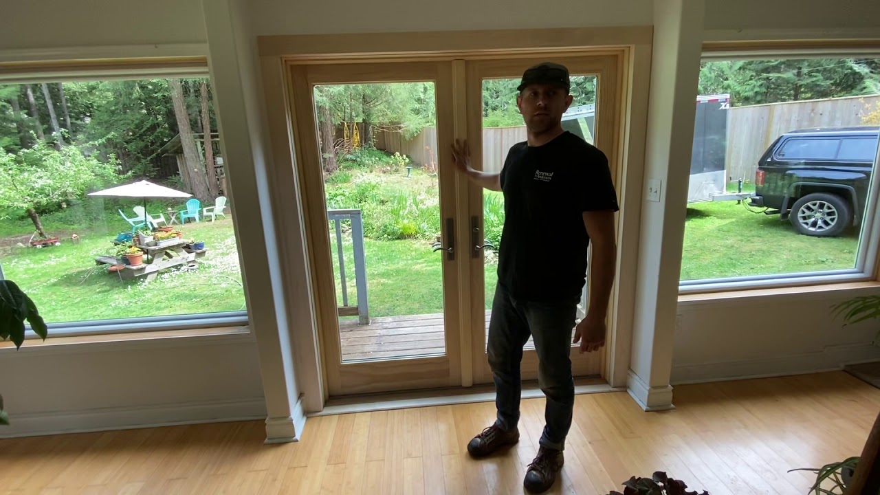 Swing out french door installation with multipoint lock
