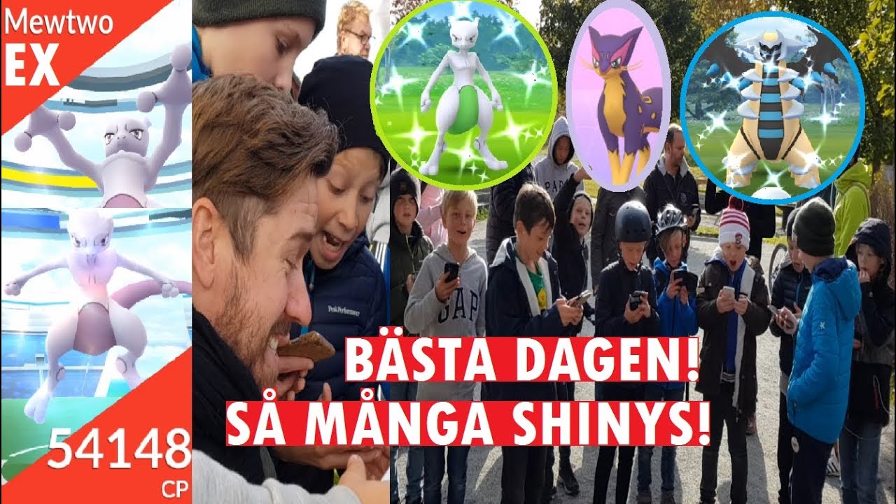 Pokemon GO på Svenska | SHINY EX MEWTWO! +BONUS SHINY! | BÄSTA DAGEN! | Johans Pokemon GO