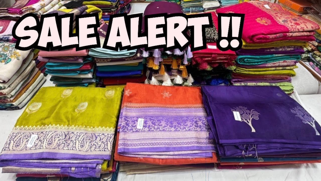 Sale Alert !! Banarasi Tissue Silk Partywear Collection | Heavy Discount 😱