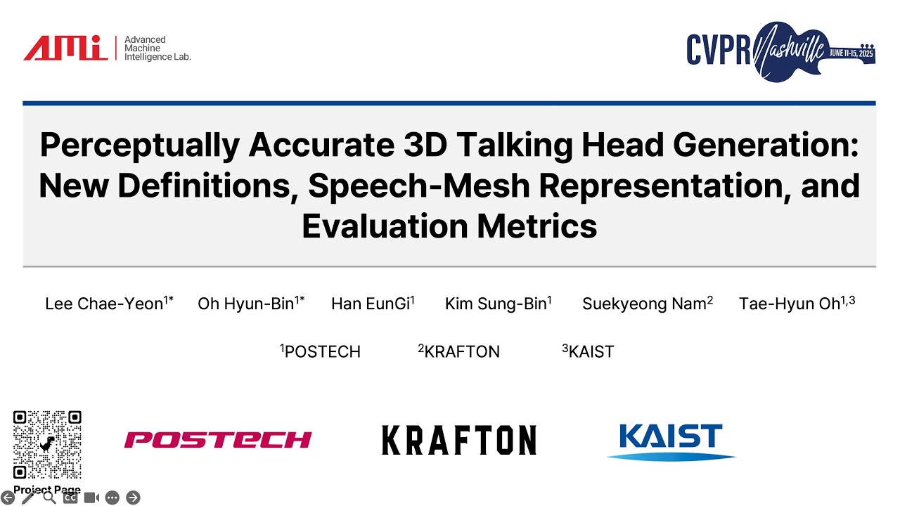 Perceptually Accurate 3D Talking Head Generation: New Definitions & .. (CVPR'2025 Highlight)
