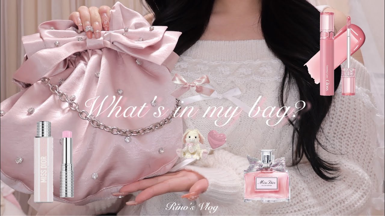 🎀What's in my bag?🎀ピンク好きのカバンの中身紹介💕