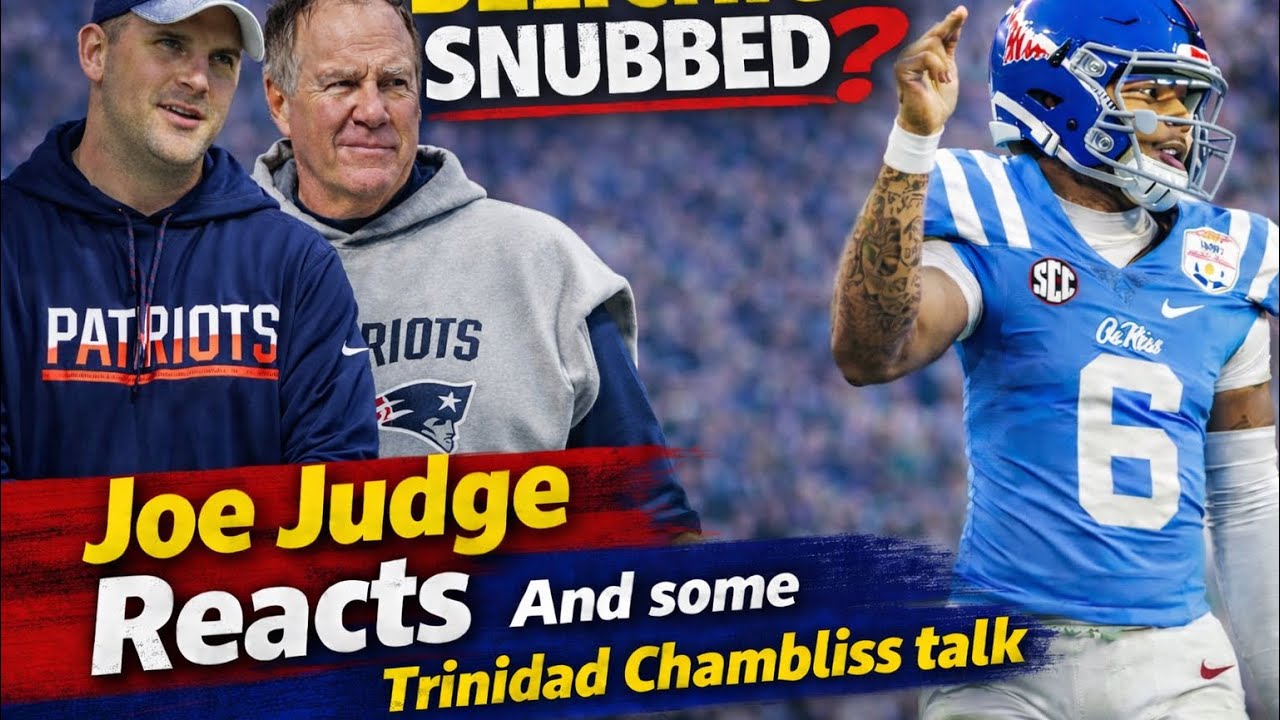 Joe Judge Reacts to Bill Belichick’s Hall of Fame Snub + Trinidad Chambliss Talk #Patriots #Rebs