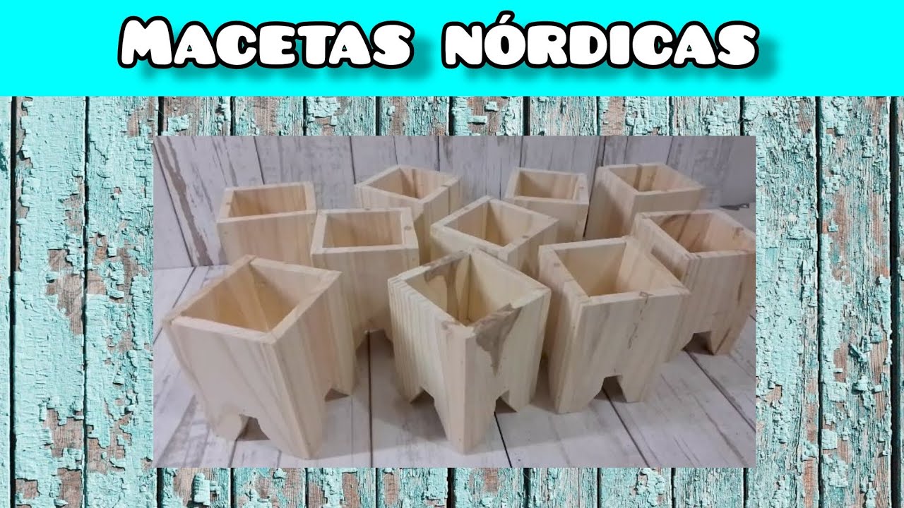 Cómo hacer macetas nórdicas de madera
