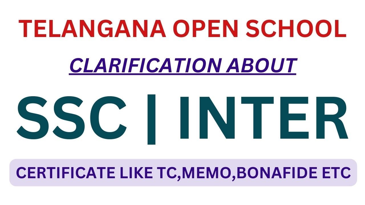 TOSS SSC & Open Inter Pass Students of 2023 When Memo,TC, Migration & Bonafide Certificate Will get