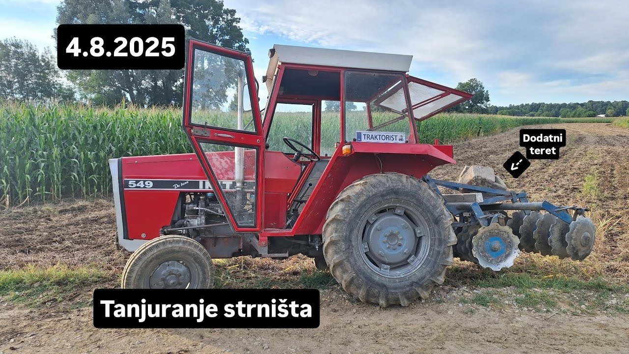 IMT 549 i OLT tanjurača ( Tanjuranje strništa nakon podrivanja )
