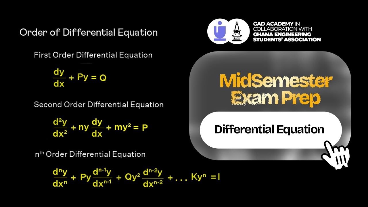 Differential Equations Solved Problems for midsem prep