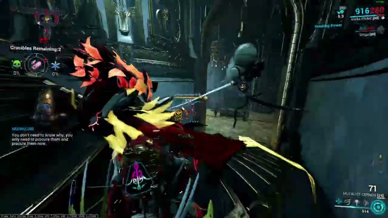 Warframe Ivara Solo Elite Deep Archimedea, no gear or operator (34 Points, ALC, MIR, DIS) 2024-09-01