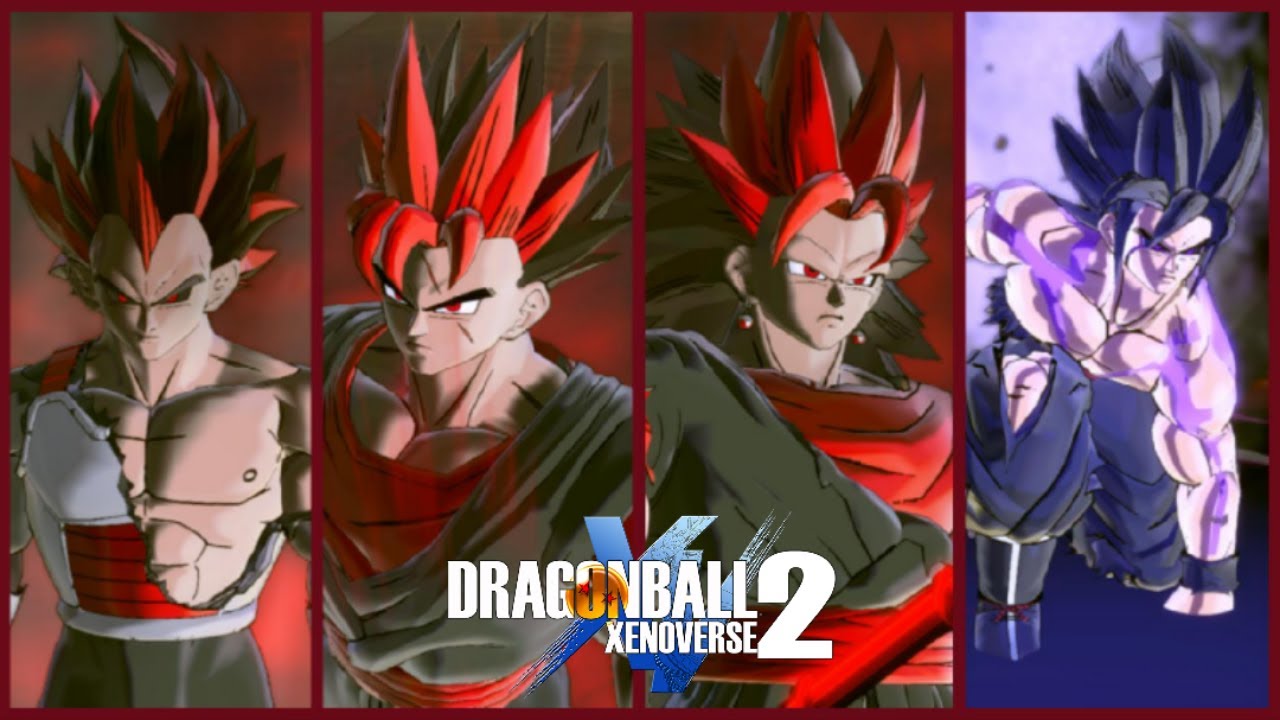 All EVIL Saiyan Characters EPIC Transformations | Dragon Ball Xenoverse 2 Mods [Compilation]