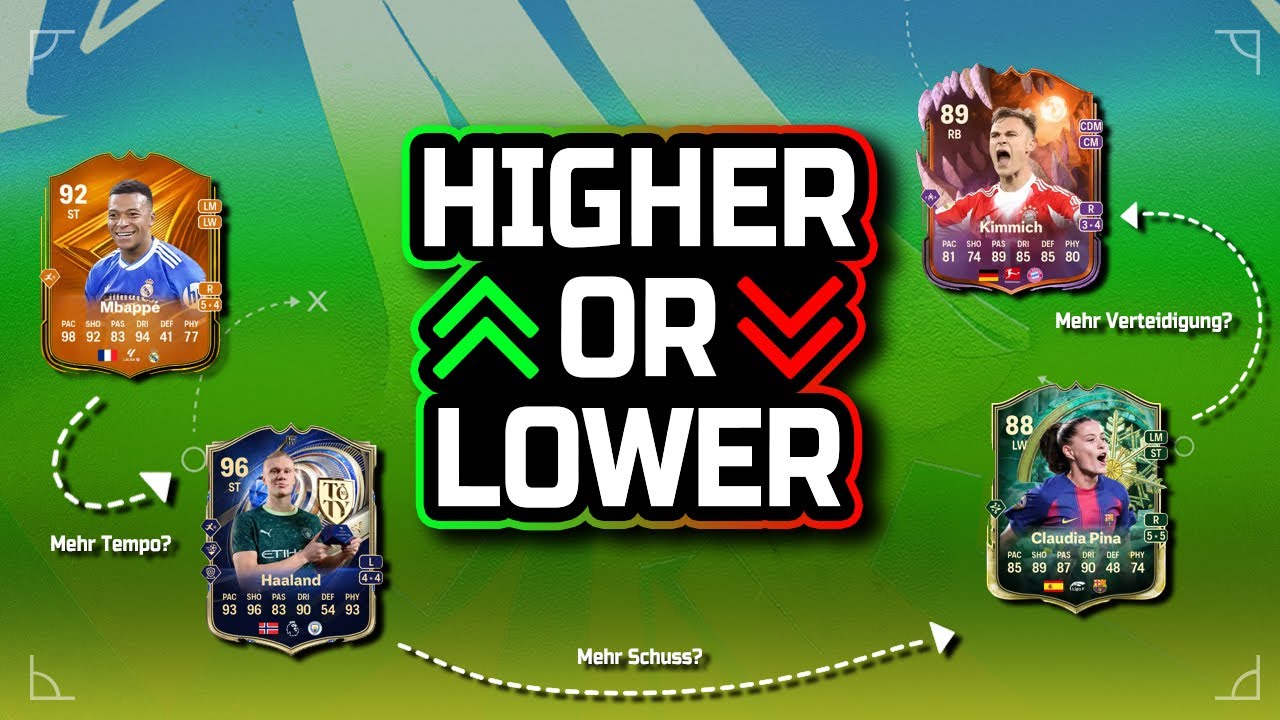HIGHER OR LOWER mit FC26 Karten! ⚽🌟