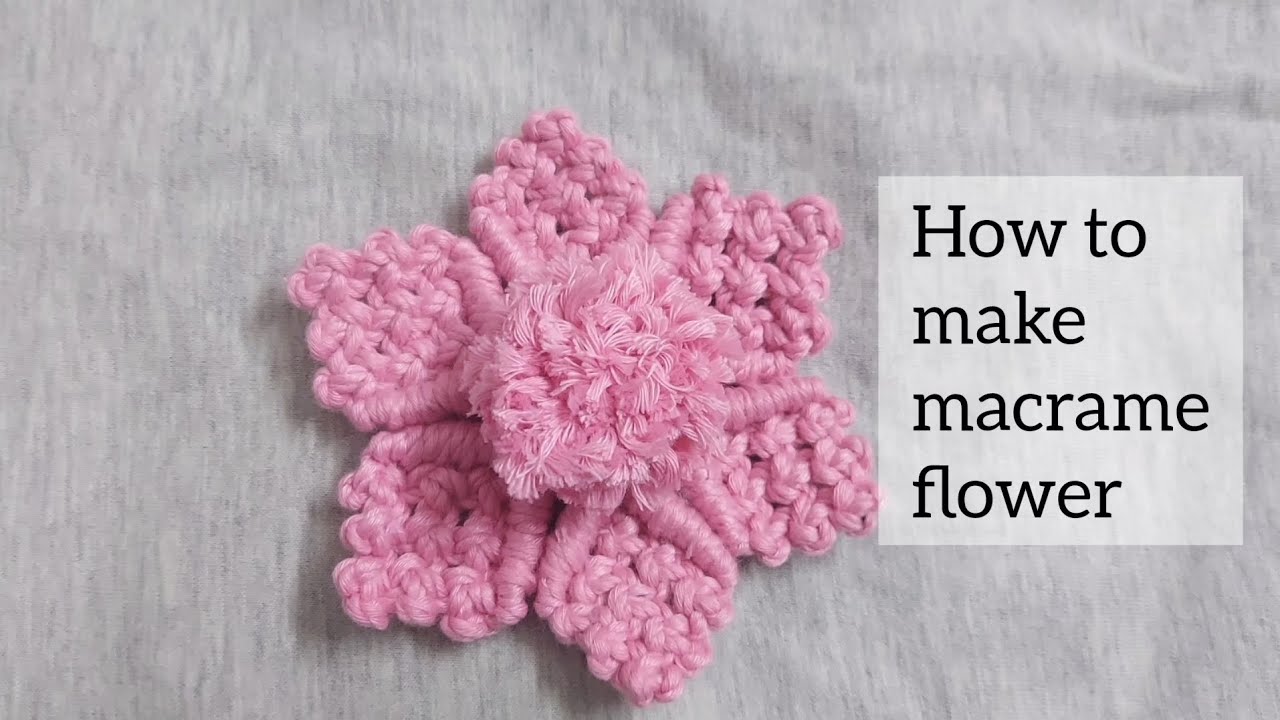 Easy macrame flower tutorial | DIY Macrame flower | Most beautiful flower design with new trick