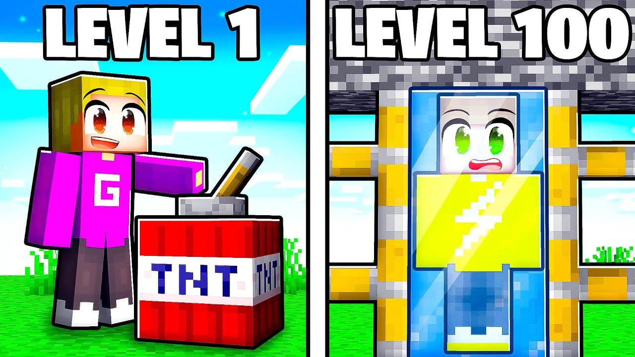 Vallen Testen van Level 1 tot Level 100 in Minecraft! 🔥