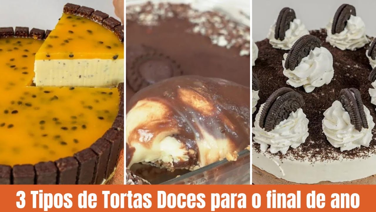 03 TIPOS DE TORTAS DOCES PARA O FINAL DE ANO l CHEF LÉO OLIVEIRA