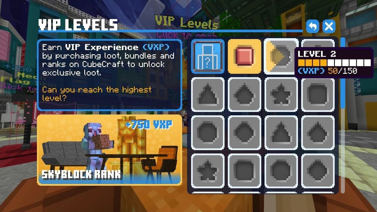 How to get free 50 VIP experiences in Cubecraft | _drax135