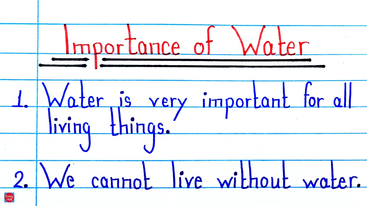 10 Lines on Importance of Water in English | Importance of Water in Our Life | Save Water Save Life