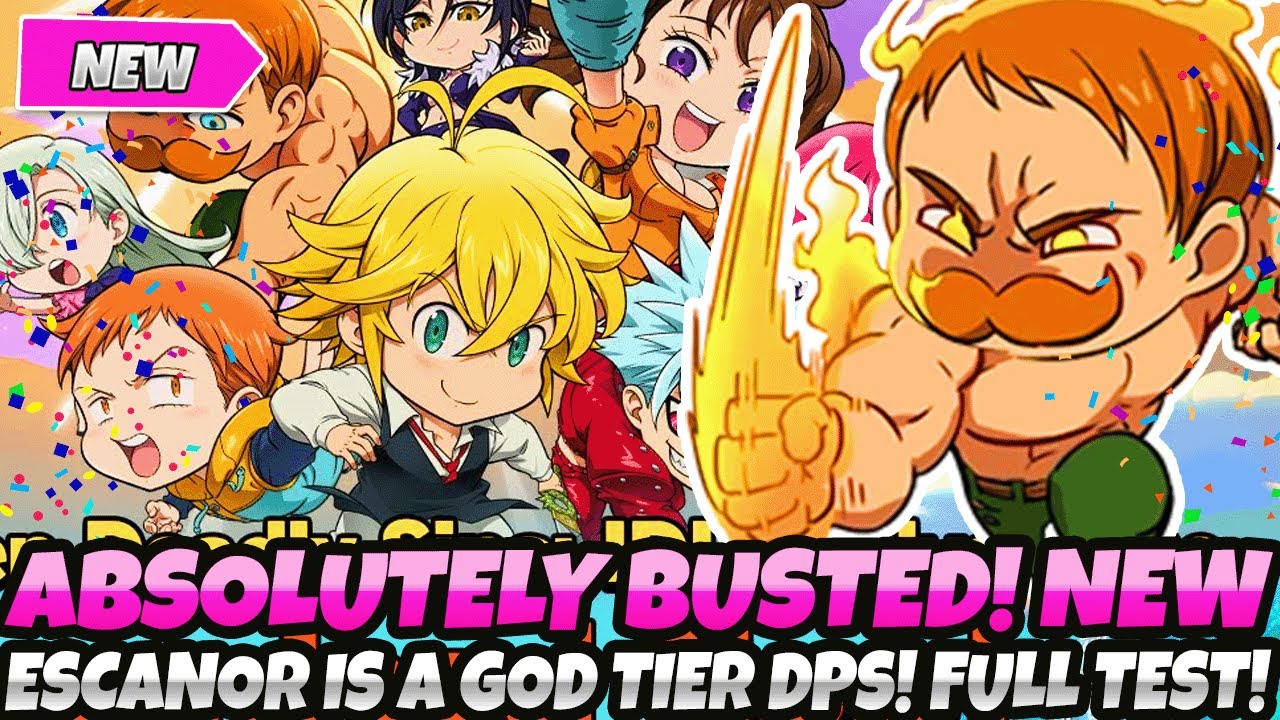 *HE IS ABSOLUTELY BUSTED!!!* NEW ESCANOR IS A GOD TIER DPS! FULL TEST & GAMEPLAY SHOWCASE! (7DS Idle