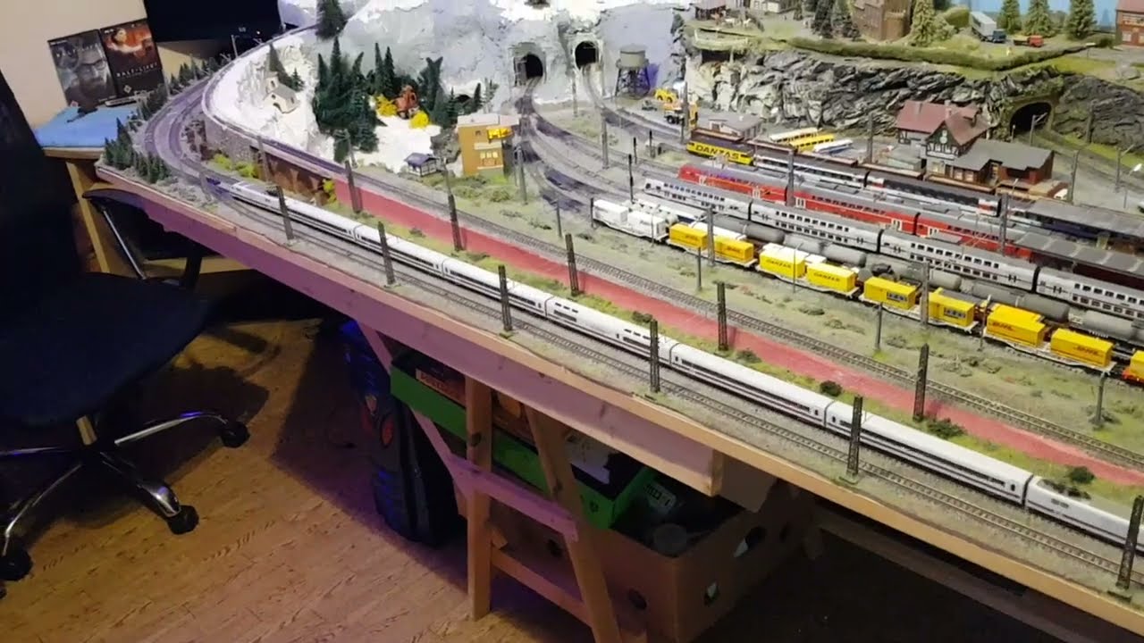 Spur N Modellbahn, TESTFAHRT ICE 1 Fleischmann kommt er über die Bergstrecke...🤔😃