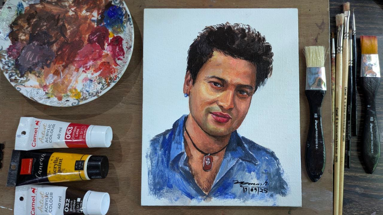 RIP Zubeen Garg, the gem of Assam | Acrylic painting #acrylicpainting #zubeengarg