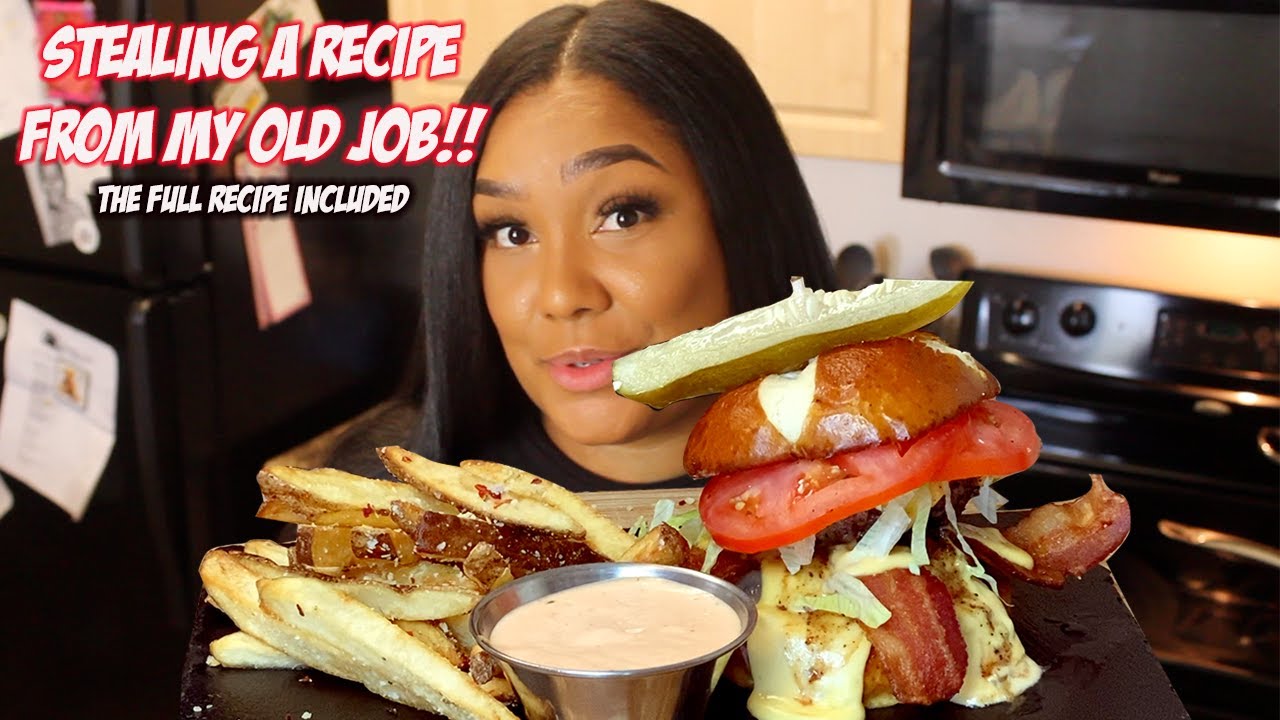 MAKING A 15 DOLLAR BURGER AND FRIES | RECIPE + MUKBANG