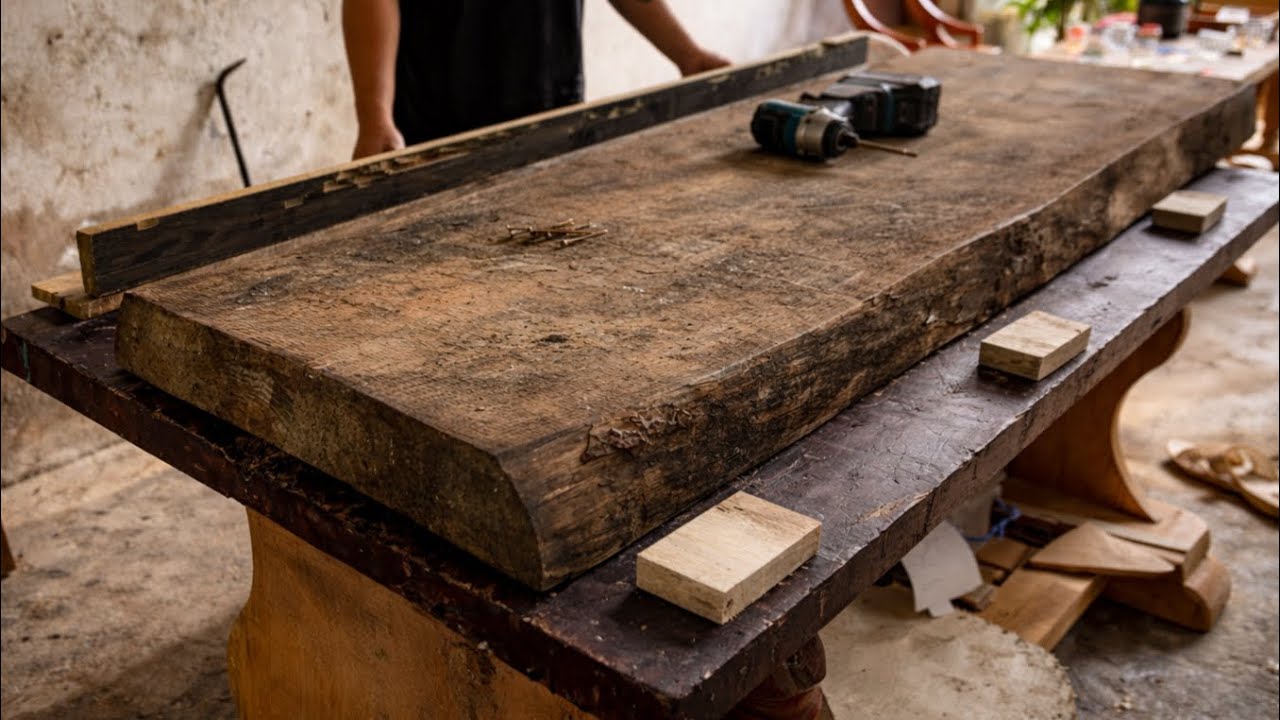 This Guy Created a Coffee Table Using Wood, Fire, and Epoxy | Charring Wood to Create a Black Finish
