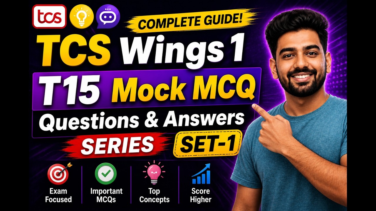 TCS Wings 1 T15 Mock MCQ Questions & Answers | Cycle 2026 Guide