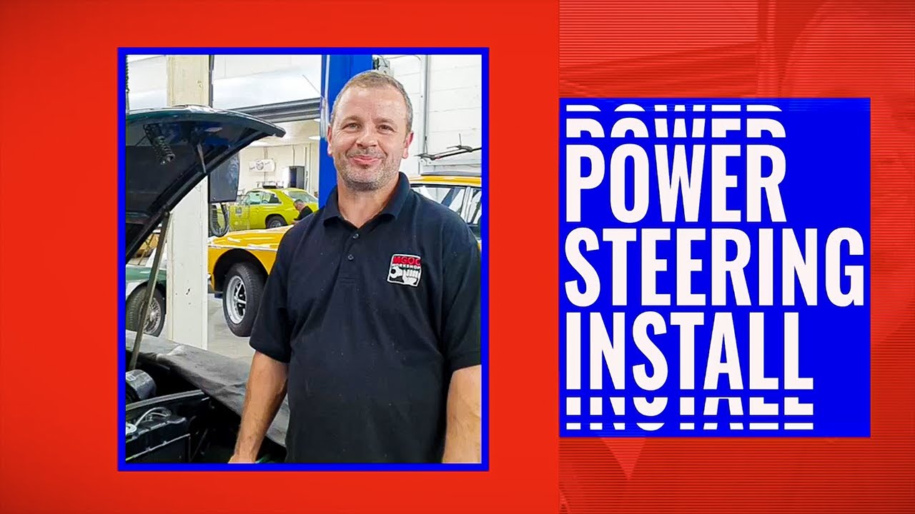 Установка гидроусилителя руля на MGB с хромированным бампером.