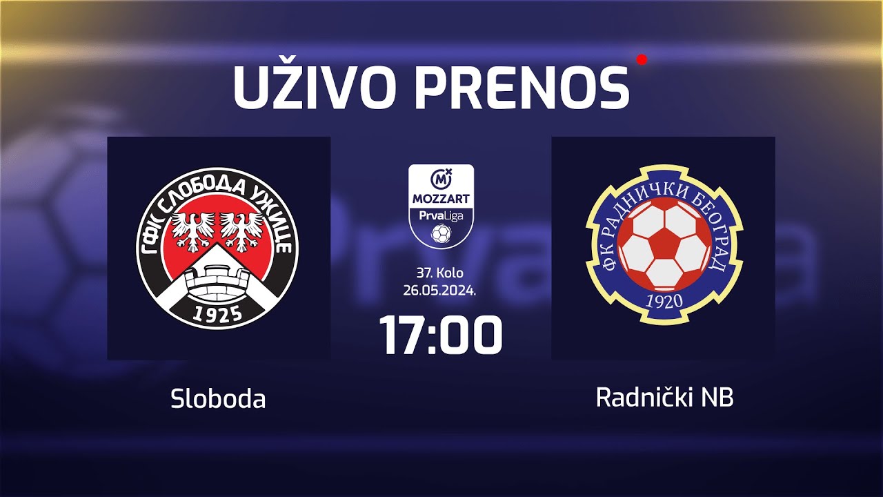 SLOBODA - RADNIČKI NB Mozzart Bet Prva Liga Srbije 37. Kolo