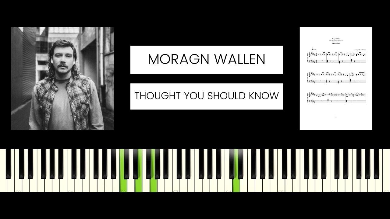 Morgan Wallen - Thought You Should Know (BEST PIANO TUTORIAL & COVER)