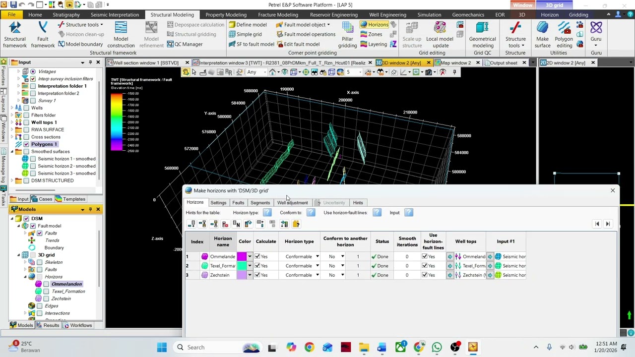 #6 PETREL 2020 HOW TO ? | STATIC MODELLING, DEPTH STRUCTURED MAP (DSM)