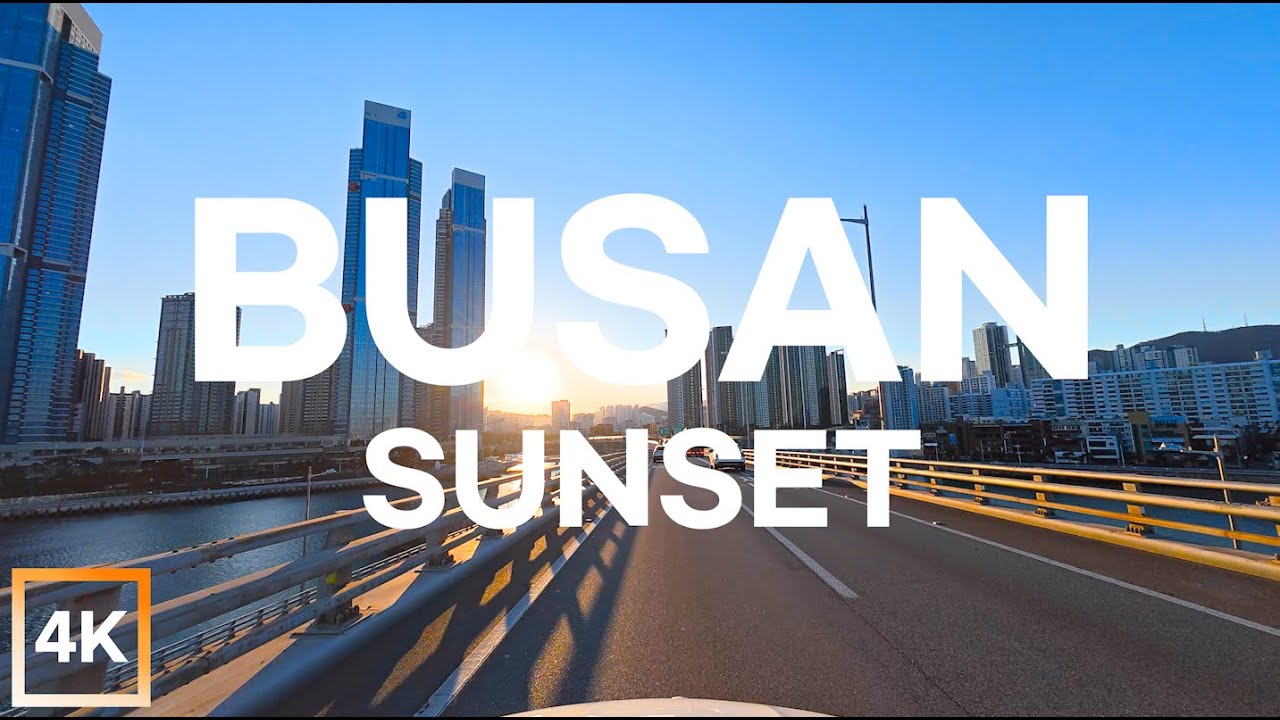 POV Driving | 부산 광안대교 일몰 드라이브 | SUNSET DRVIE | drive with me? | 4k HDR