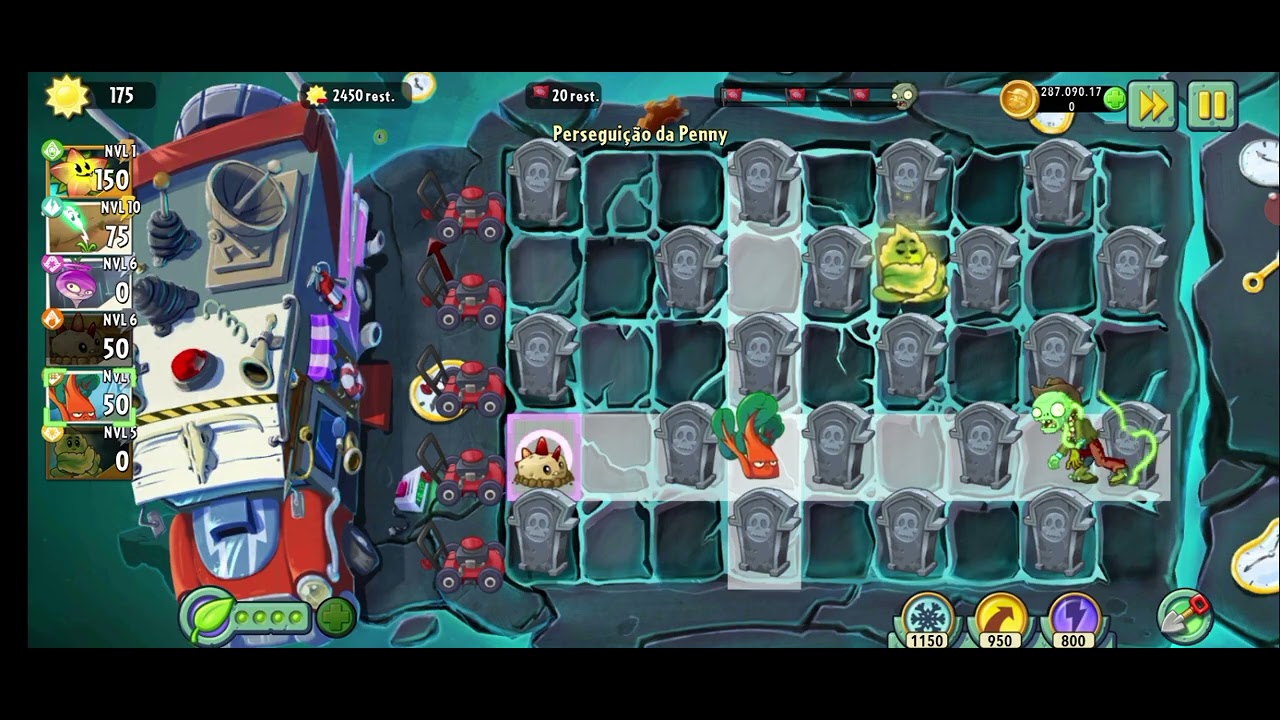 Jogando perseguição da penny de dadochufra pvz2 
