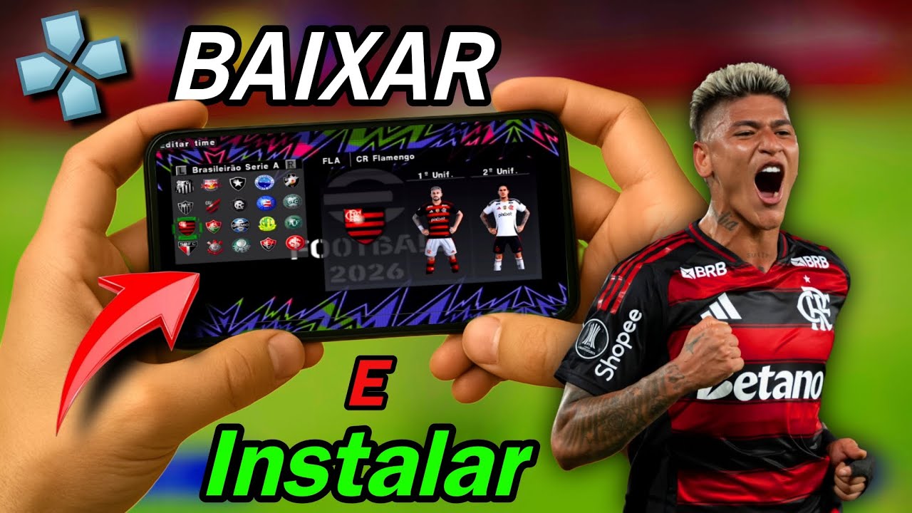 COMO BAIXAR E INSTALAR PES 2026 de PPSSPP (Passo a Passo)