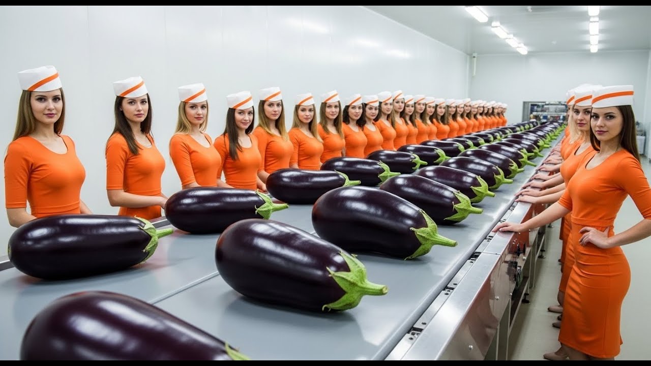 **Inside the Factory: How Purple Eggplant Powder Is Made From Fresh Produce (Full Process)**