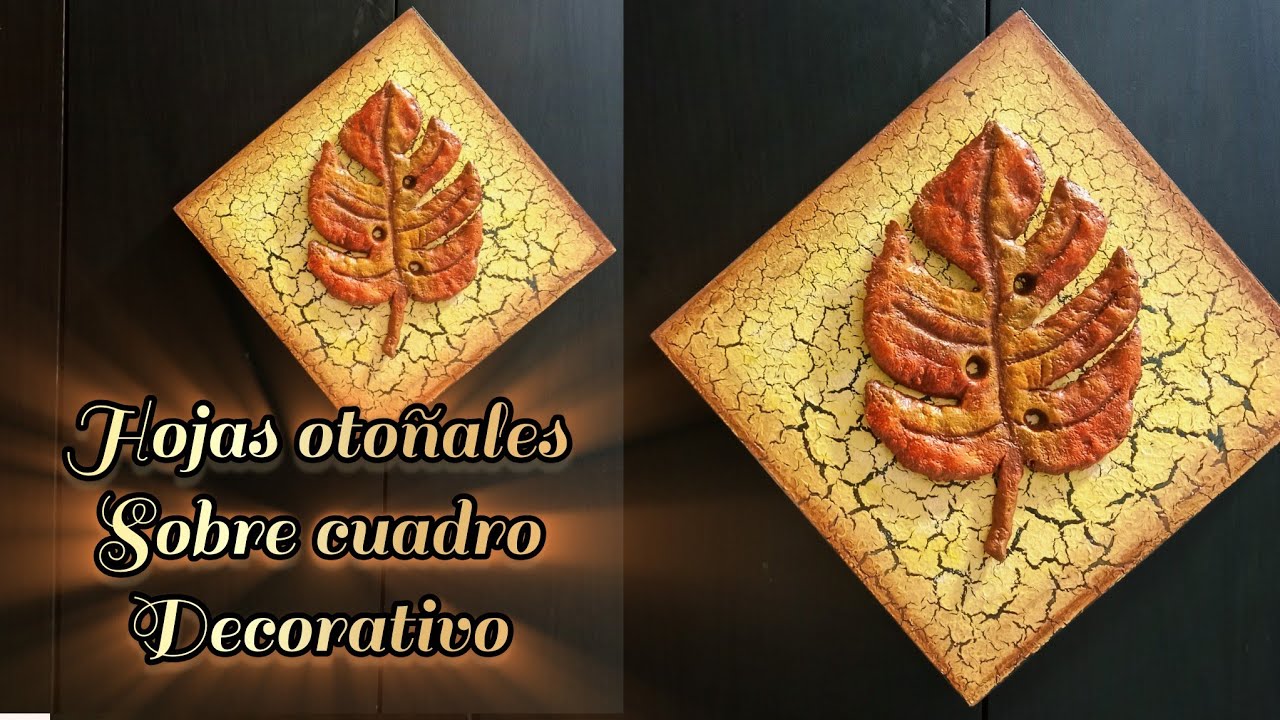 Hojas otoñales con masa de aserrín