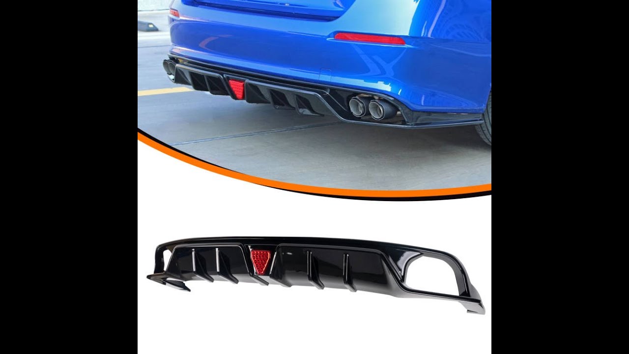 Fit for 2023 2024 Honda civic rear bumper diffuser with Brake LED Light