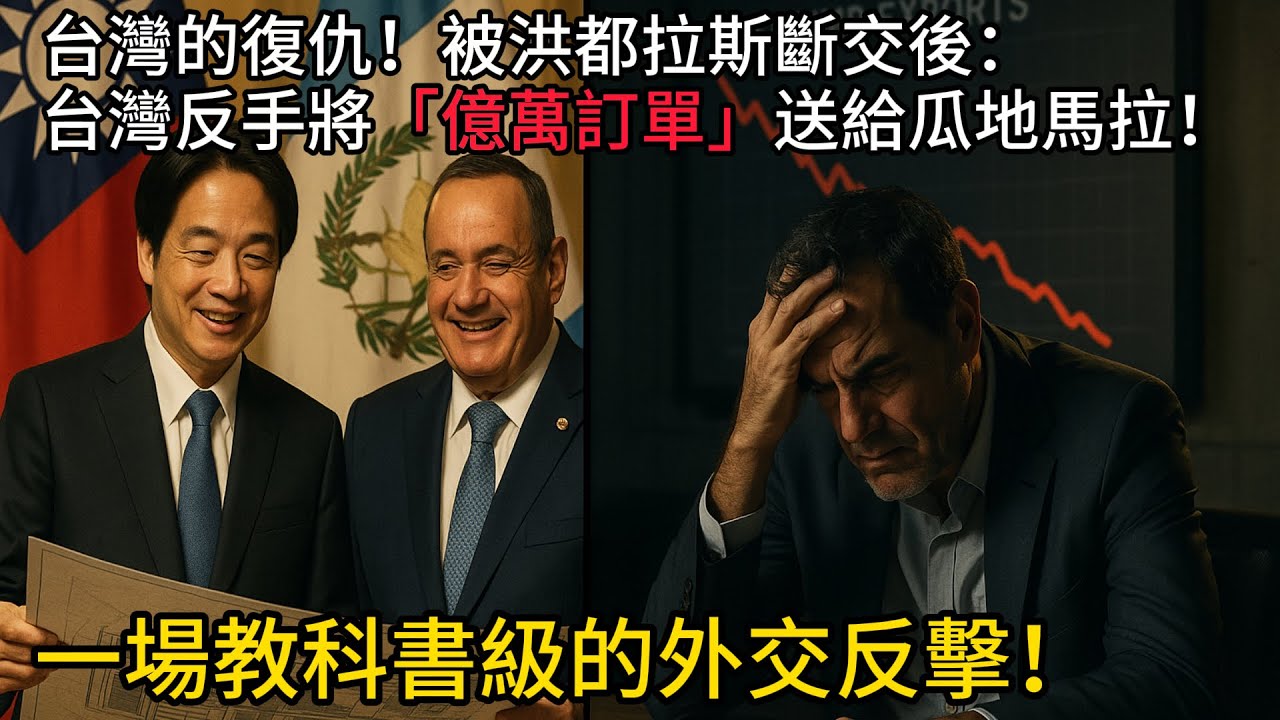 台灣的復仇！被洪都拉斯斷交：台灣反手將「億萬訂單」送給瓜地馬拉！一場教科書級的外交反擊！