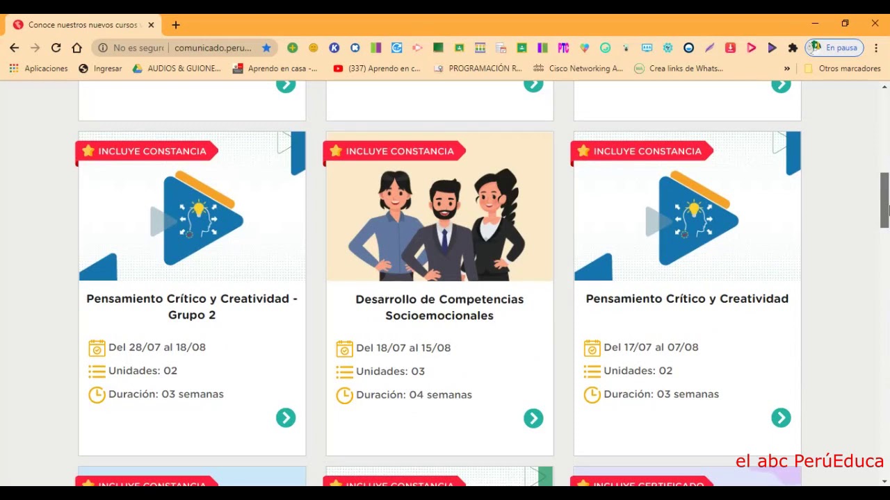 Caso 01. Como entrar a hacer mis cursos Per&uacute;Educa