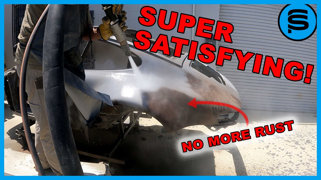 ** RADICAL**  CAR RESTORATION TIME LAPSE! RUSTY 80's PORSCHE 930 Turbo Dustless Blasted! DB500 FTW!