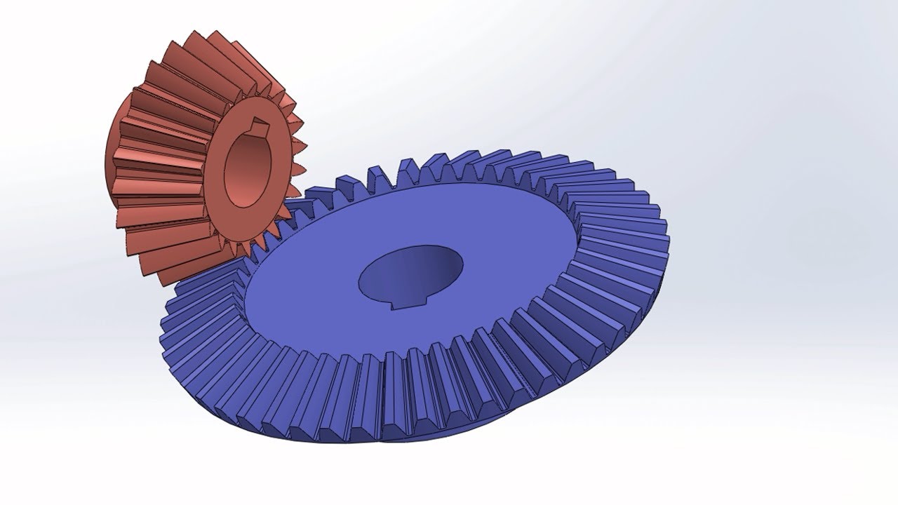 Solidworks Tutorial  Exercise 2 //  Bevel Gear with Animation (Motion Study)