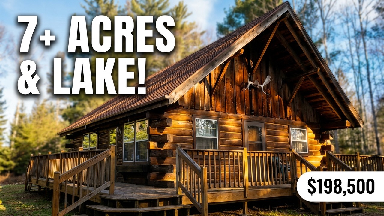 Cabin For Sale on 7+ Acres in Michigan