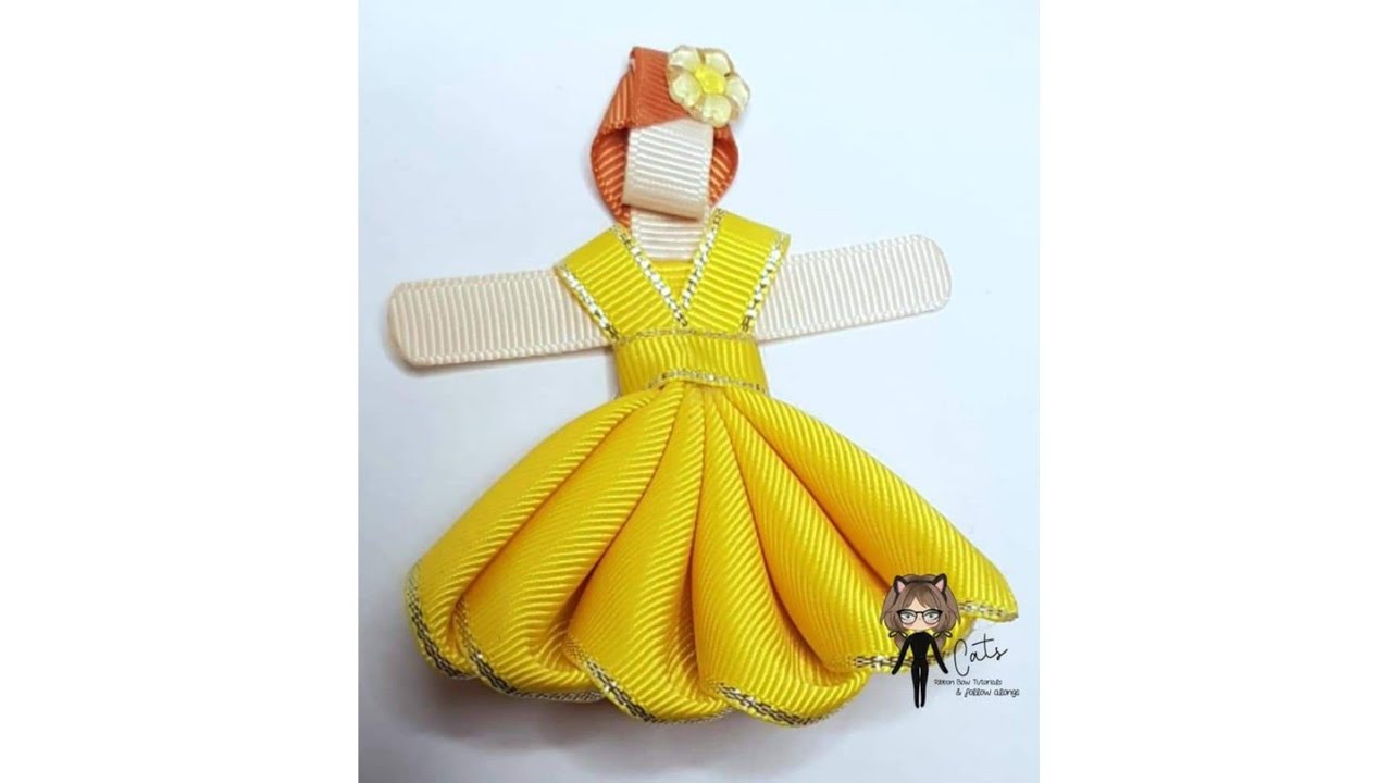 PRINCESS HAIR CLIP | DIY HAIR ASSESSORIES & CLIPS | RIBBON SCULPTURES