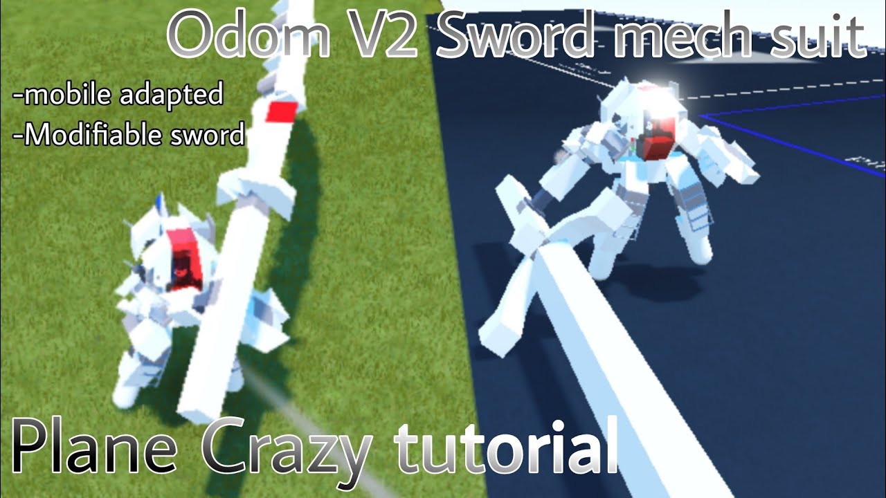 Odom V2 Custom Sword Mech suit / Odom knight | Roblox Plane Crazy Tutorial