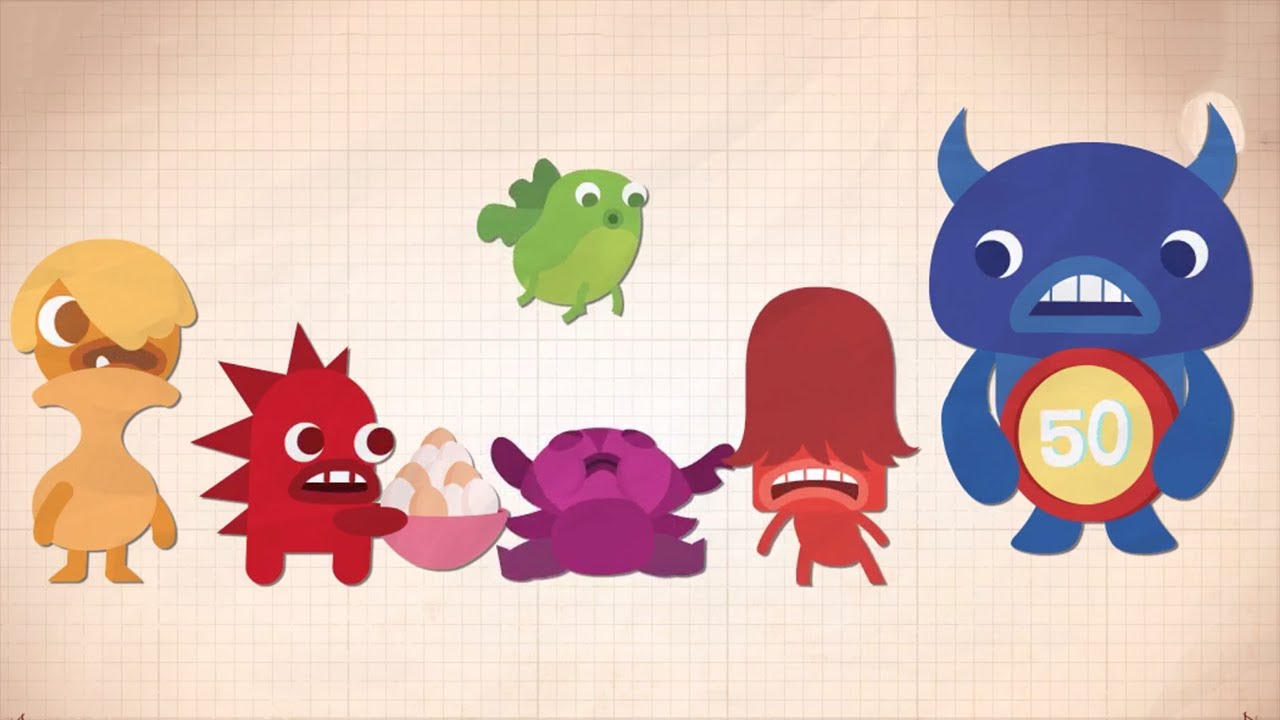 Бесконечные числа — давайте выучим 50–59 — Знакомьтесь с друзьями — Весёлые развивающие игры для ...