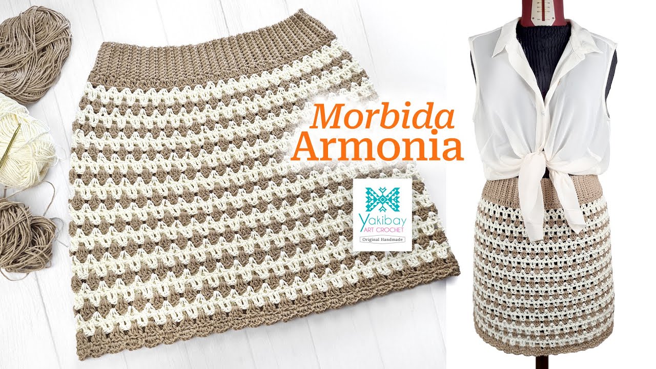 Morbida Armonia - Elegante gonna in pizzo ad uncinetto.