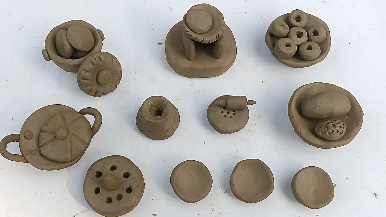 मिट्टी का खिलौना बनाऐ || Very Easy Art  mini cooking🍲 set 😍😍#Varal mitti🔥