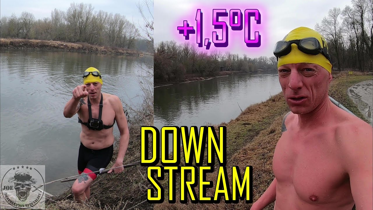 DOWNSTREAM COMMANDO ACTION - WINTER RIVER SWIMMING IN DA MOACH - HOW DARE YOU TO DROWN IN SLOVAKIA