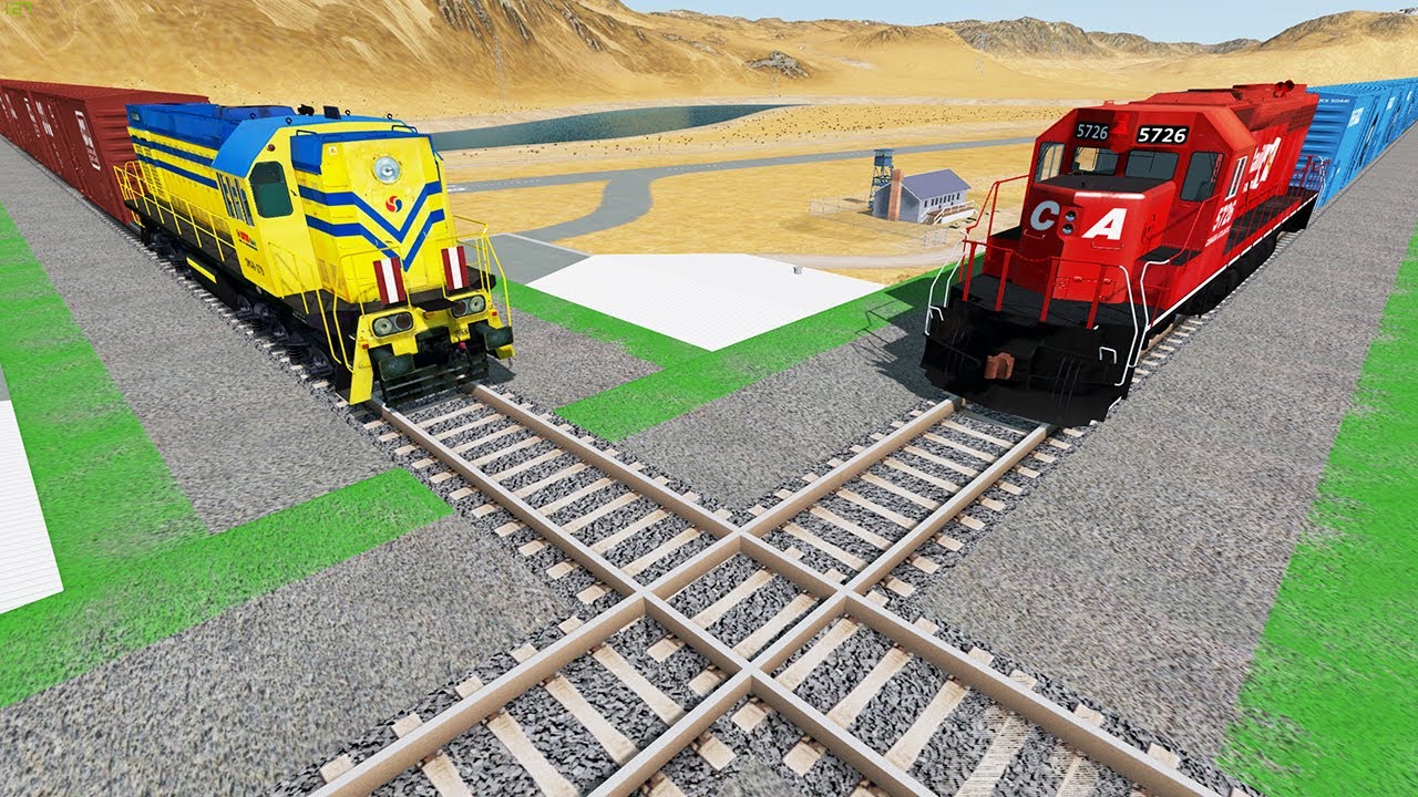 Amazing high Speed Train Vs. Train Crashes | Train Accidents #14 - BeamNg Drive