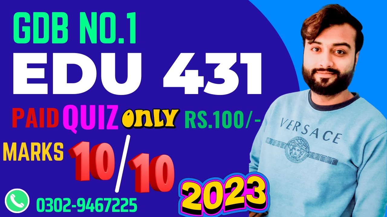 EDU431 (Test Development & Evaluation) Quiz No.1 | Tips and Tricks | Solve Spring 2023