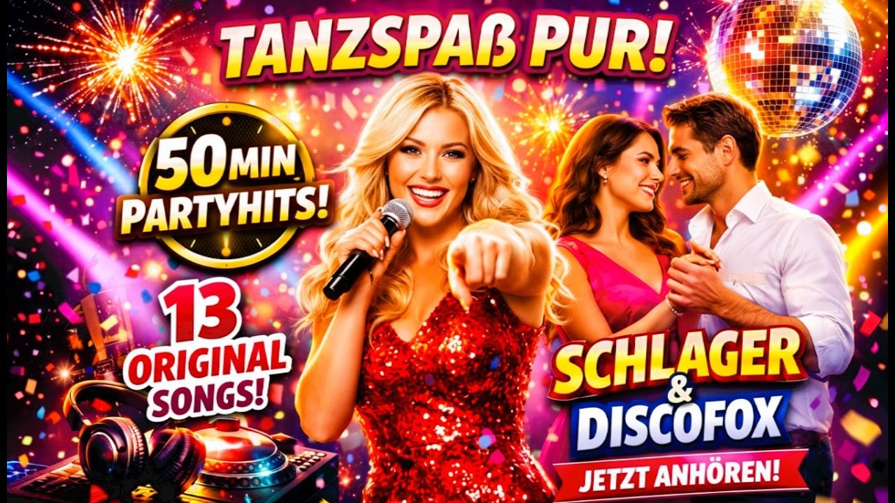 TANZSPAß PUR! 💃 Schlager & Discofox Partyhits 2026 | 50 Minuten Nonstop Mix | 13 Songs